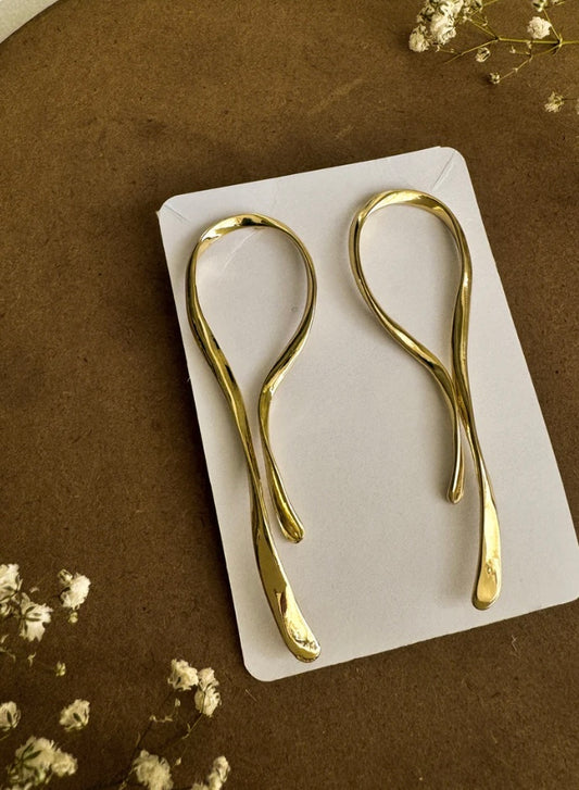 Evara gold plated earrings🌟( anti tarnish , waterproof)