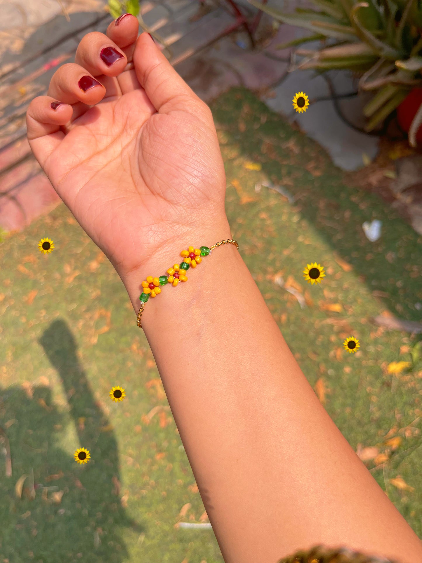 Dainty handmade chain flower theme / cherry theme bracelets 🌸🍒 (select bracelet below)