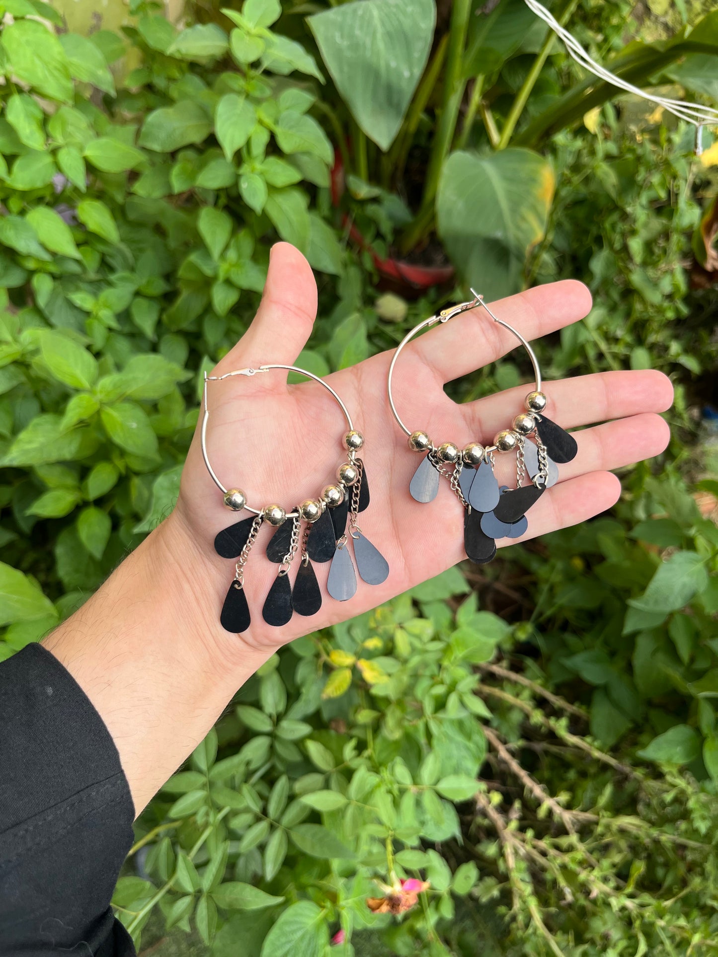 Black theme oxidised jhumka earrings✨🖤