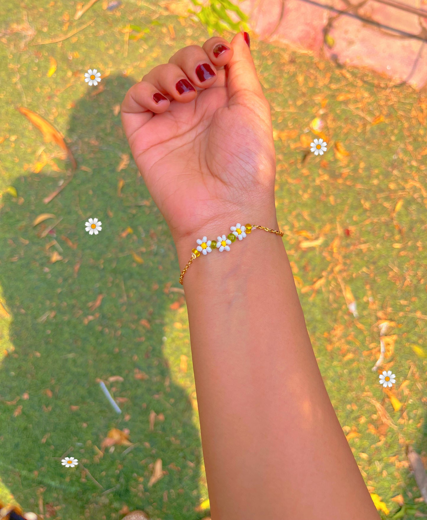 Dainty handmade chain flower theme / cherry theme bracelets 🌸🍒 (select bracelet below)