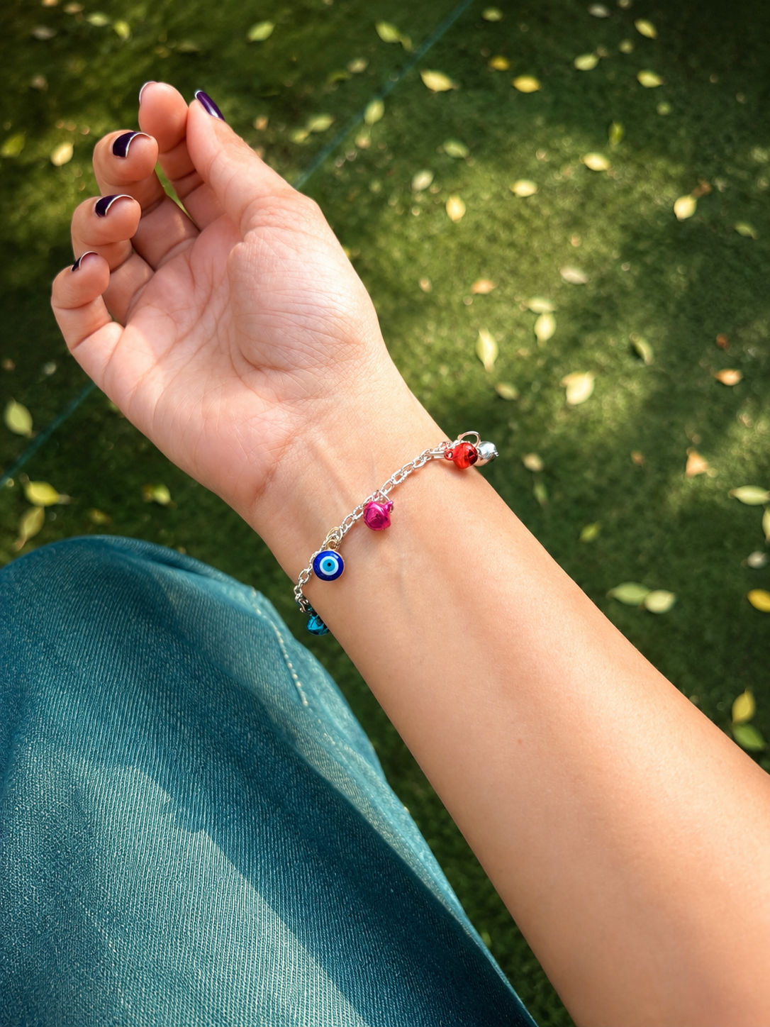 Evil Eye Ghungroo Charm Bracelet 3.0 for Women | Adjustable stainless steel Style Bracelet🧿