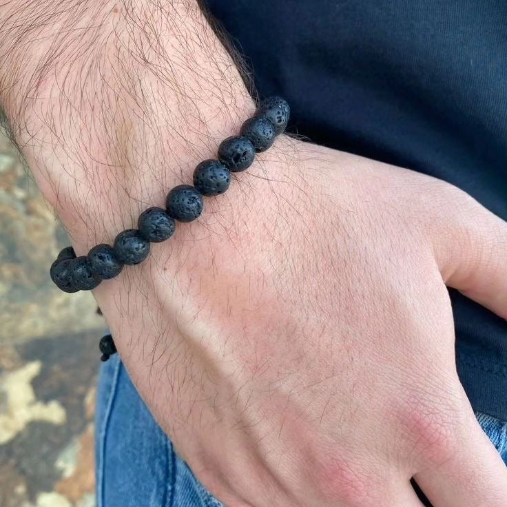 Lava stone beaded bracelet 🖤Premium | stuble| iconic.