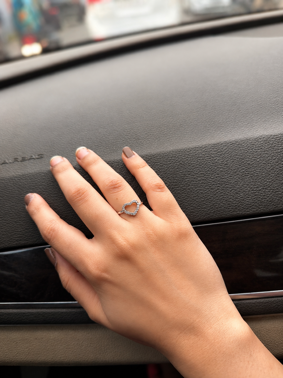 Celeste Open Heart  Ring | Silver plated Crystal Heart Ring for Women💌