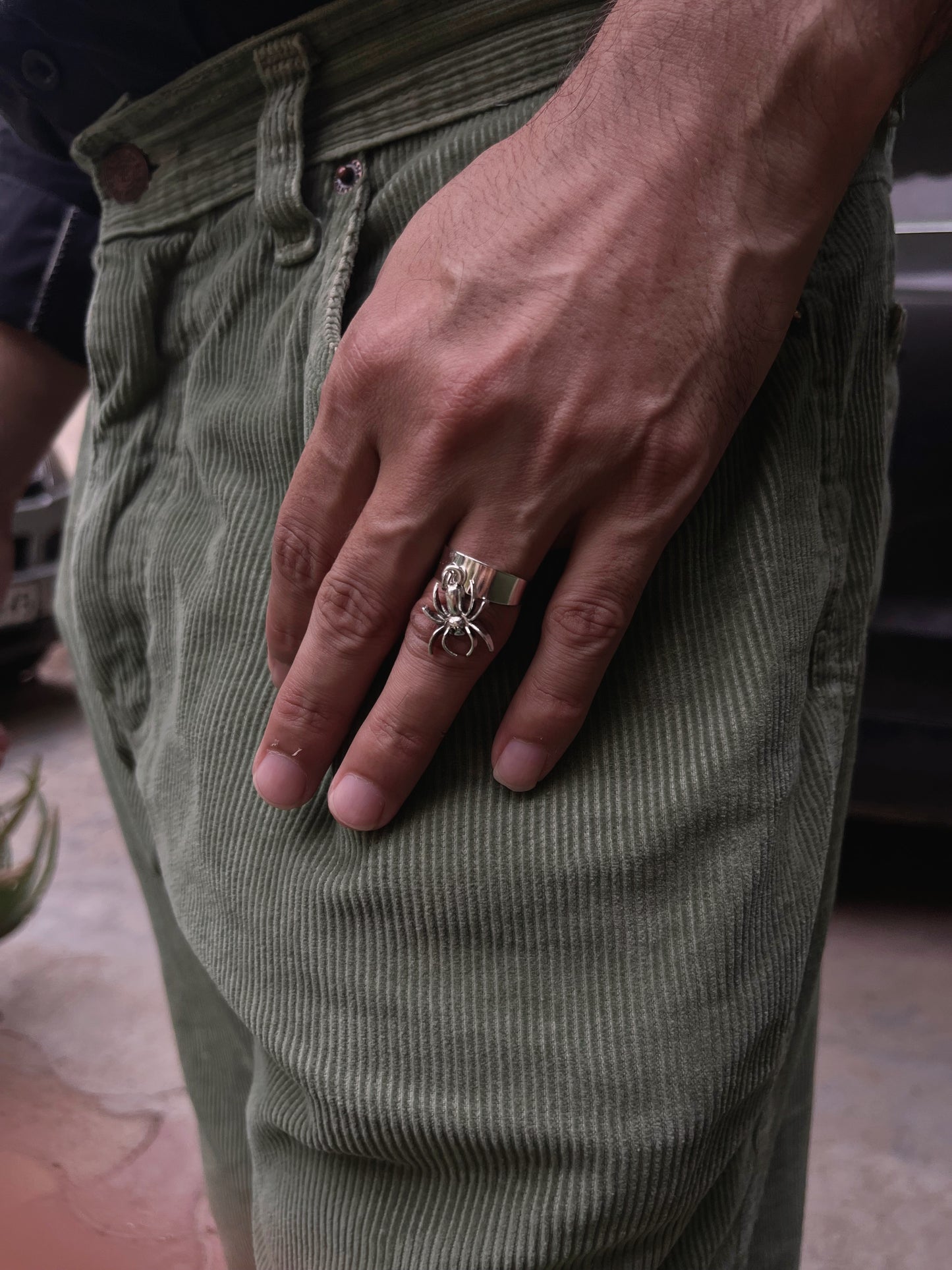 Spiderman theme character silver plated ring 🕷️ ( Ring is adjustable)