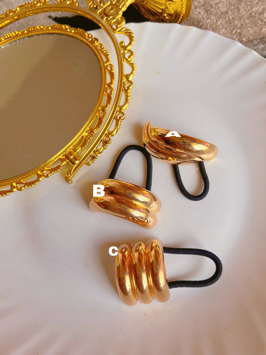 Viral goldplated Hair tie cuffs ( anti tarnish | waterproof ) ✨💖 selecy color from below .