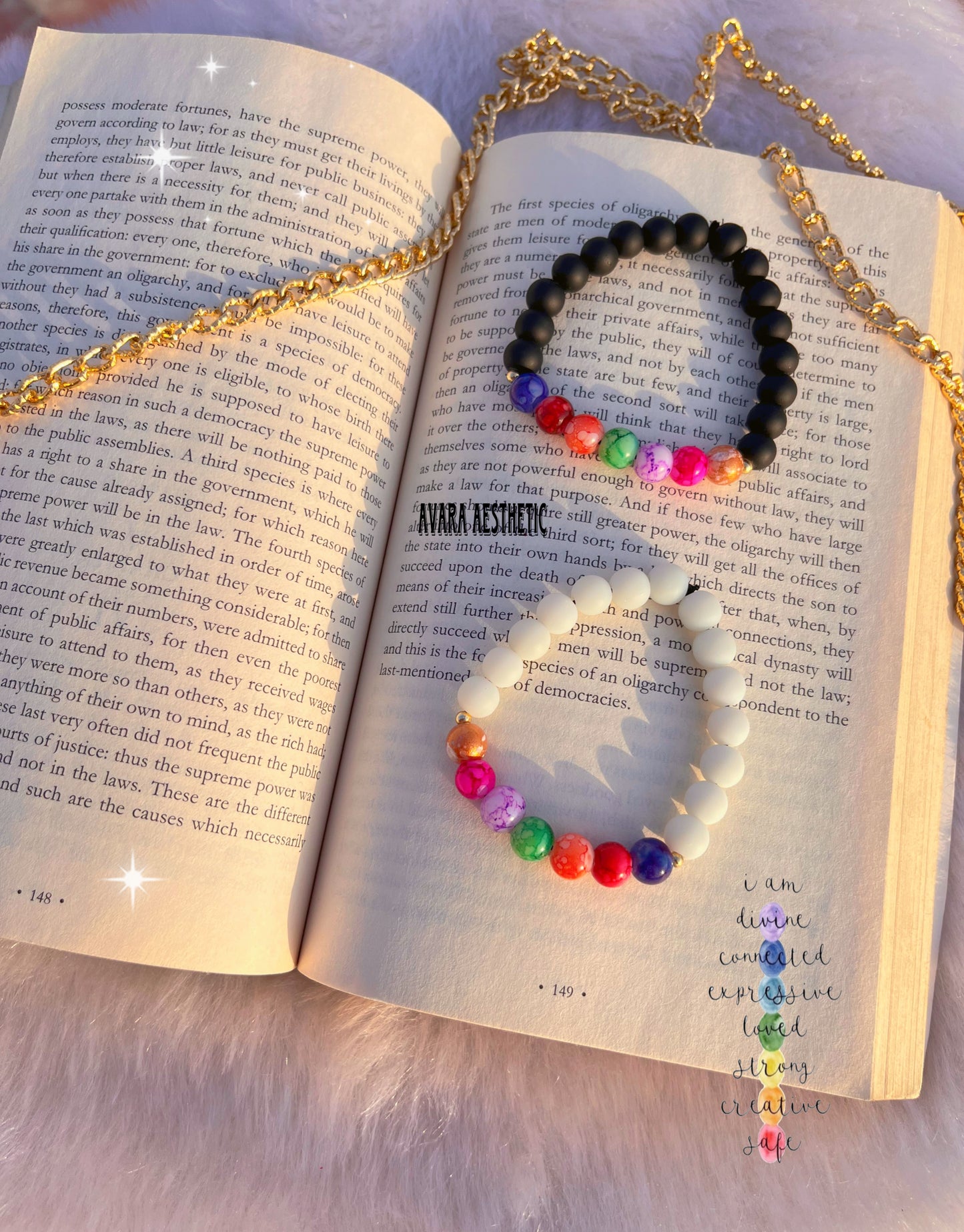 Chakra theme couple bracelets combo
