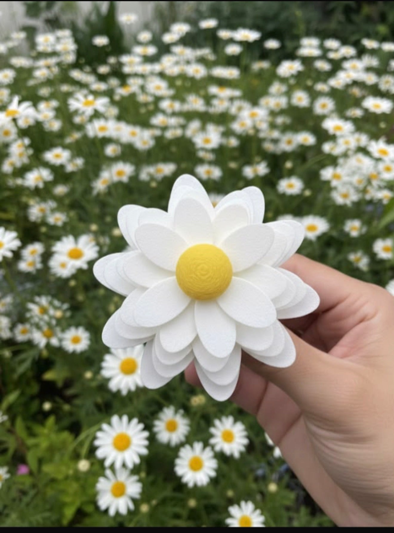 3D Printed Daisy Flower Fidget Spinner | Aesthetic Desk Toy & Stress Relief Spinner🌼