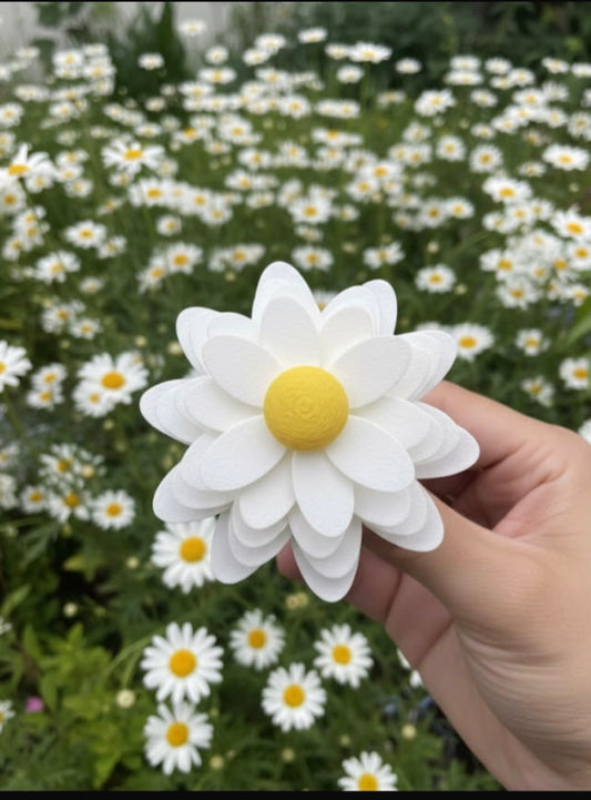 3D Printed Daisy Flower Fidget Spinner | Aesthetic Desk Toy & Stress Relief Spinner🌼