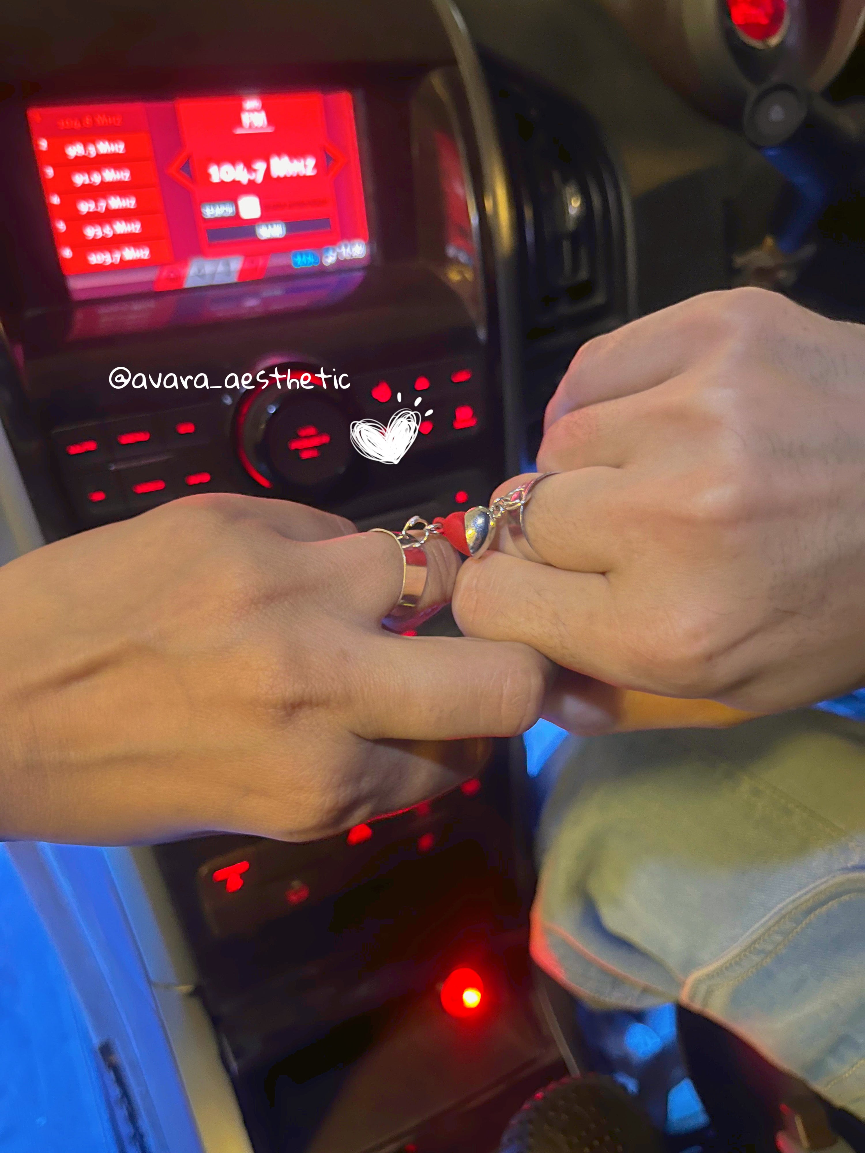 Mathing Rings Snap Heart Forever “US”Magnetic heart matching rings ♥️ (for the couples/bffs) th ...