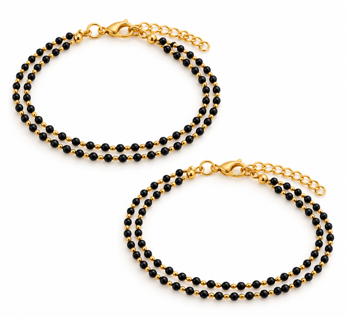 Bandhan – Mangalsutra Couple Bracelets✨🤌🏻🌙♥️Anti tarnish| adjustable.(Pair of two bracelets as shown)