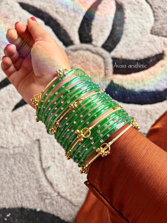 “Pista Gul”“Kashmiri bangles set for women | traditional festive bangles | wedding wear bangles | ethnic jewelry India | stackable bangle set”
