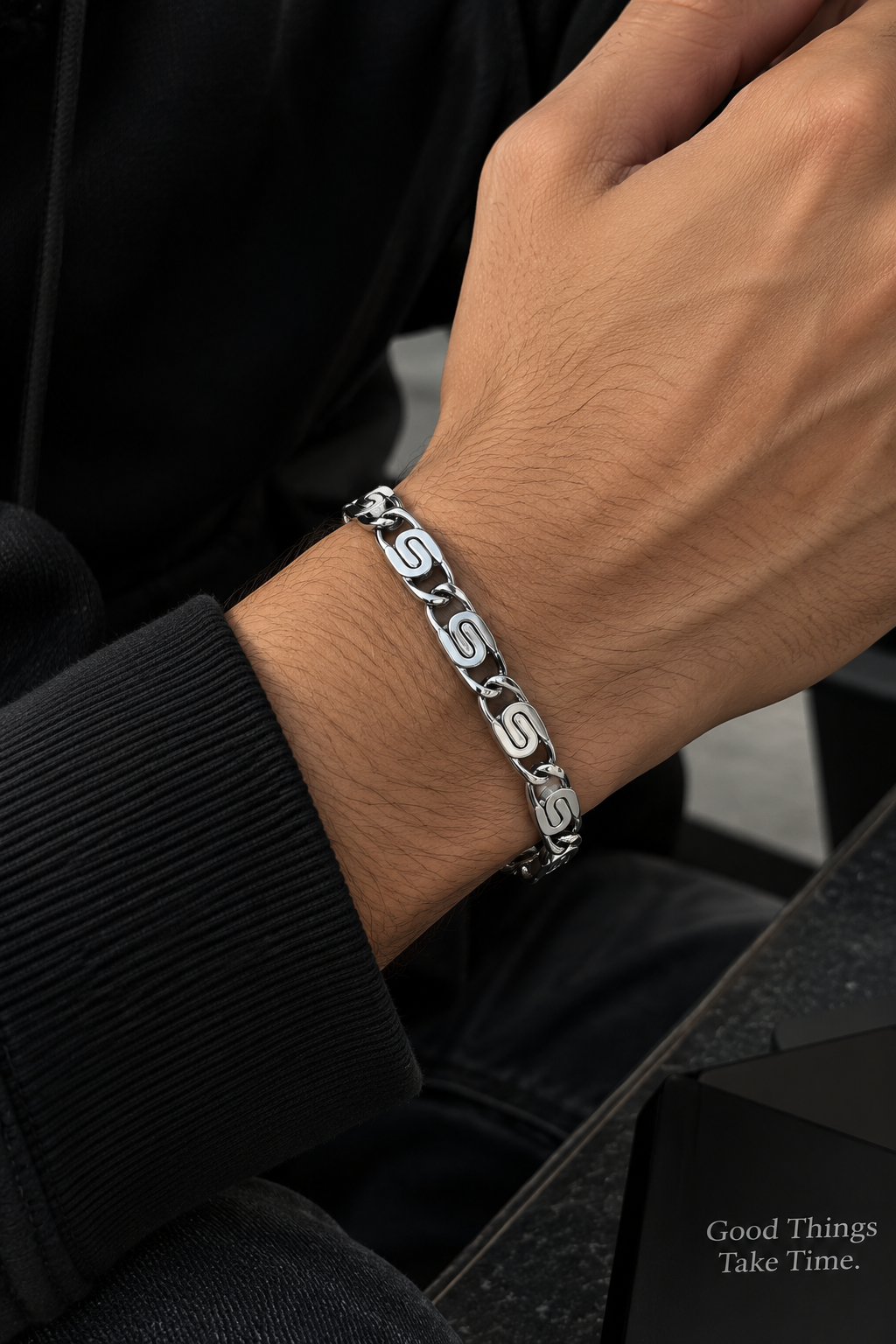 Sovereign Link Bracelet🔗🔗✨Stainless steel base , heavy metal theme !