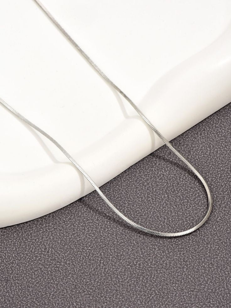 Sleek silver snakechain 🖤super stylish and adjustable! Antitarnish | water proof | non hypoallergenic