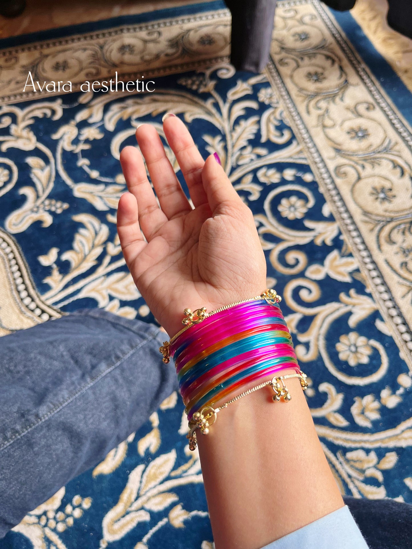 Multicolored jelly bangles set (set of 12 bangles) 😍