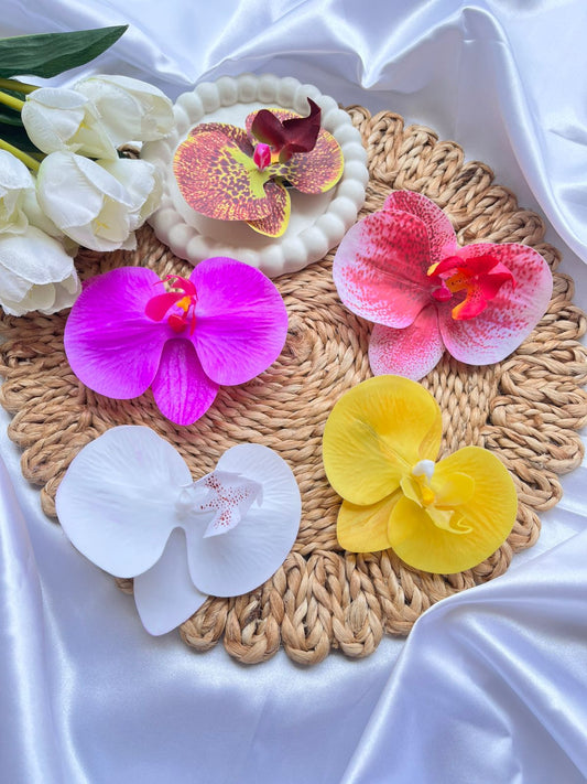 Viral orchid flower hairclips 🌸🎀