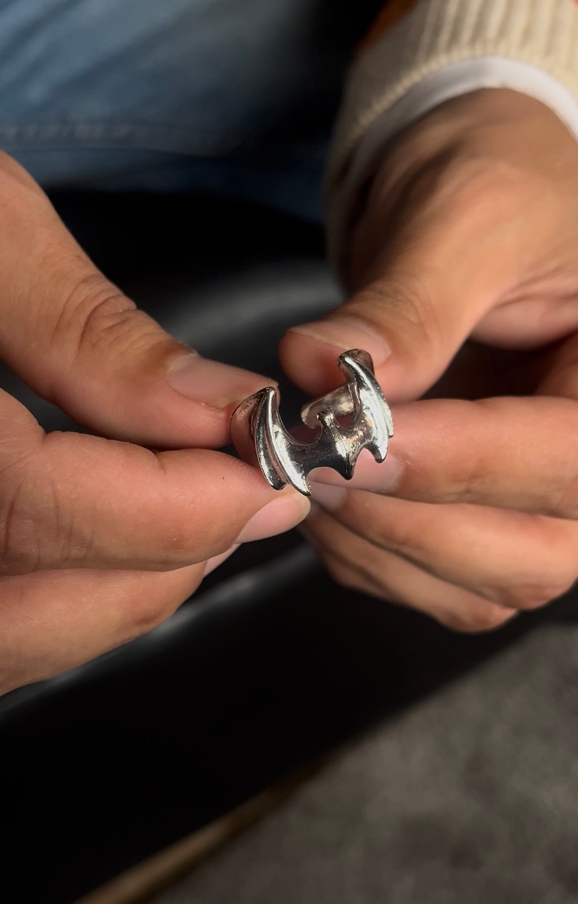 Batcore Batman theme ring 🦇 Gothic | stainless | adjustable | anti tarnish