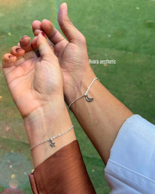 You’re his moon 🌙 she’s your ⭐️star matching couple /bestfriend bracelets (set of two bracelets as shown)