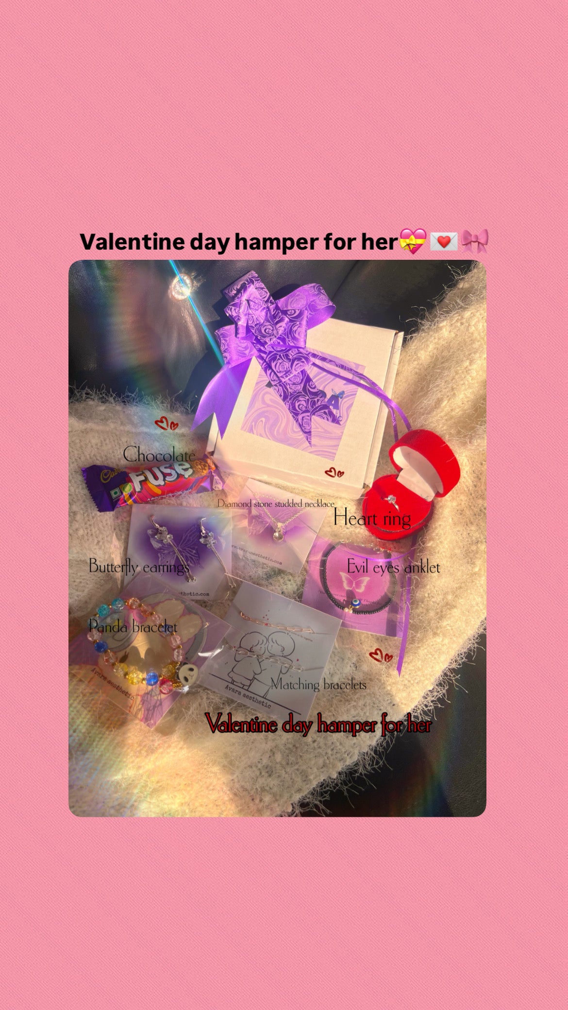 Valentine day special hamper for her💌💝🎁❤️( consist of 7 products in a box) 🥹